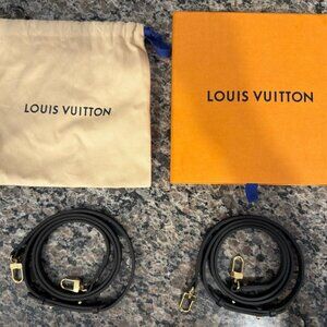 Louis Vuitton Black Straps with Gold Hardware